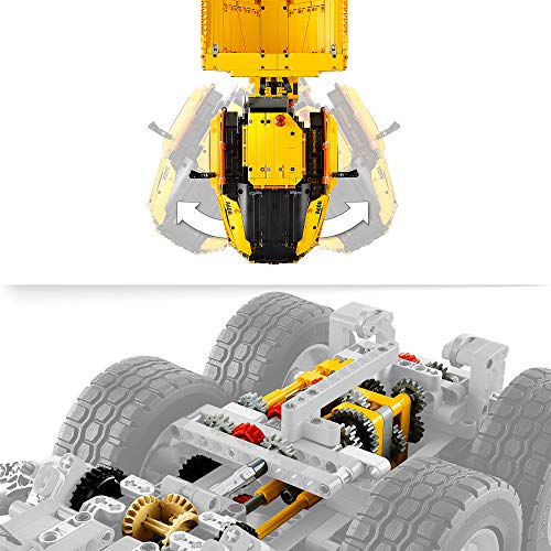 LEGO 42114 Technic 6x6 Knickgelenkter Volvo-Dumper, ferngesteuertes Modellauto, Modellbausatz LKW-Spielzeug für Kinder und Erwachsene