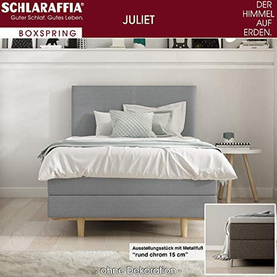 Schlaraffia Juliet Boxspringbett 180x200 cm hellgrau inkl. GELTEX® Topper TFK Matratzen H2 & H3