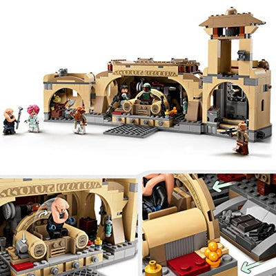 LEGO 75326 Star Wars Boba Fetts Thronsaal Spielzeug zum Bauen mit Palasts von Jabba und 7 Minifiguren, ab 9 Jahren