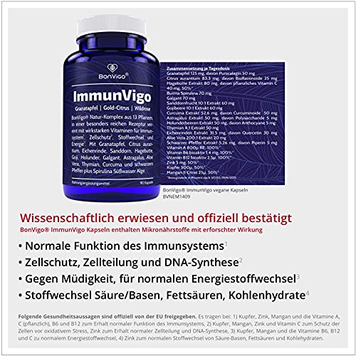 BonVigo Atem-Immun-Power hochdosiert - Pflanzen-Komplex, Multivitamin und Minerale breit synergetisch wirkend - Vereint unsere besten Rezepturen für Atem, Lunge, Immunsystem - Günstig im DUO (1)