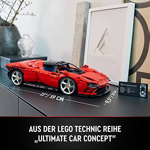 LEGO 42143 Technic Ferrari Daytona SP3 Modellauto Bausatz im Maßstab 1:8, roter Supersportwagen, erweitertes Auto-Modell Sammlerstück, Ultimate Car Concept