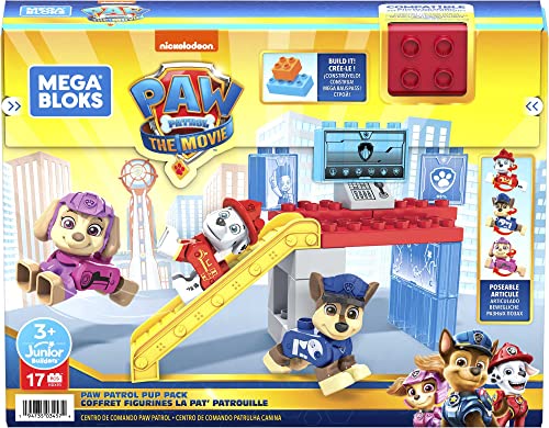 MEGA HDX93 - MEGA Bloks Paw Patrol Pup Pack Bauset mit 17 Bausteine, Spielzeug-Set für Kinder ab 3 Jahren