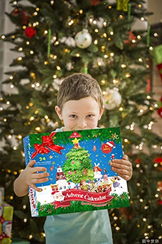 Adventskalender 2022, ANOTION Kinder Weihnachten Adventskalender Countdown Kalender Spielzeug Überraschungsgeschenk für Jungen Kinder Teens