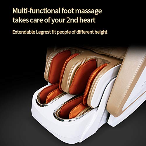 Lzour Massagestuhlregler, Ganzkörper-Massagestuhl für Wohnzimmer mit SL-Track, Bluetooth-Lautsprecher, Null-Gravity, Thai-Fußmassage