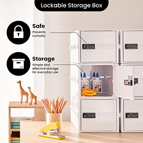 Lockabox One™ | Kompakte und hygienische Verschlussbox für Lebensmittel und Medikamente sowie zum sicheren Aufbewahren von Gegenständen zu Hause (Opal White)