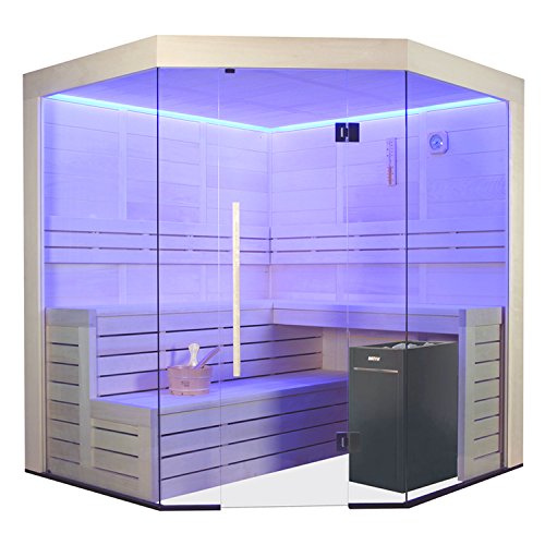 EO-SPA Sauna E1201A Pappelholz 236x236 9kW Vitra