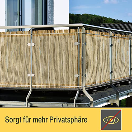 Sol Royal Schilf Sichtschutz Zaun 90x600 cm SolVision S36 - langlebiger & witterungsbeständiger 100% Schilfrohr Sicht Schutz Indoor & Outdoor für Balkon, Terrasse, Garten - Windschutz & Sonnenschutz