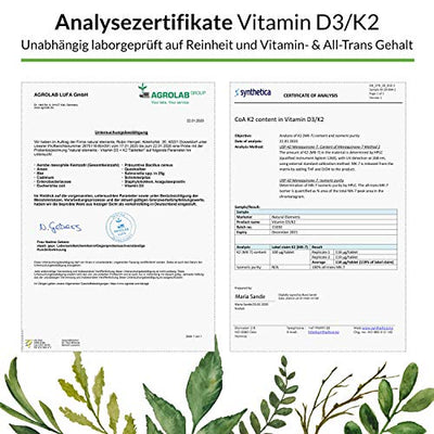 Vitamin D3 + K2 Depot - 180 Tabletten - Premium: 99,7+% All Trans MK7 (K2VITAL® von Kappa) + 5.000 IE Vitamin D3 - Hochdosiert