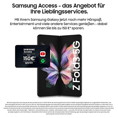 Samsung Galaxy Z Fold3 5G, faltbares Handy ohne Vertrag, flexibles, großes 7,6 Zoll Display, 512 GB Speicher, in Phantom Black inkl. 36 Monate Herstellergarantie [Exklusiv bei Amazon]