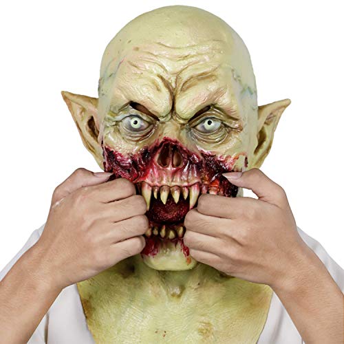 molezu Vampir-Maske Gruselige Monster-Maske Halloween-Kostüm-Party-Dämonen-Maske für Cosplay-Requisiten