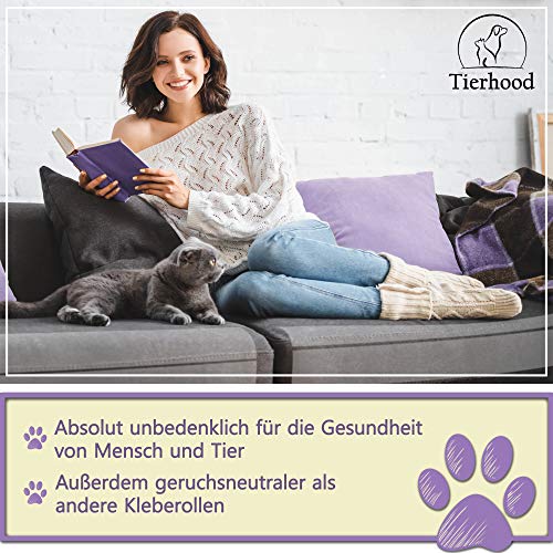 Tierhood Kratzschutz für Türen, Möbel und Wände [Selbstklebend] Hund & Katze Kratzfolie - Kratzschutz Sofa - Fensterschutz Katze - Anti Kratz Folie - Schutzfolie Tür - Sofa Schutz - Katzenschutz