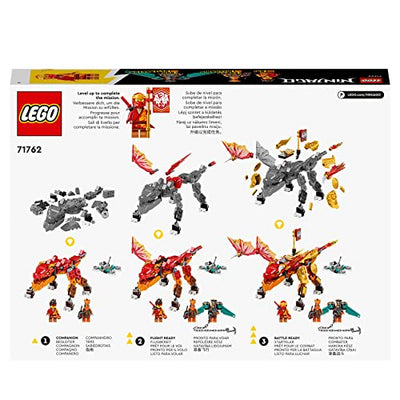 LEGO 71762 NINJAGO Kais Feuerdrache EVO, Drachen Spielzeug ab 6 Jahren mit Feuerdrachen- und Schlangen-Figur, mit Ninjas und Boa-Jäger