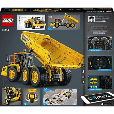 LEGO 42114 Technic 6x6 Knickgelenkter Volvo-Dumper, ferngesteuertes Modellauto, Modellbausatz LKW-Spielzeug für Kinder und Erwachsene