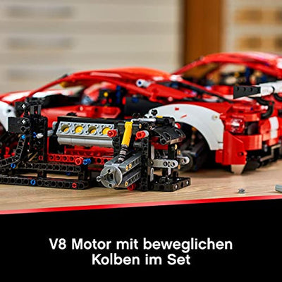 LEGO 42125 Technic Ferrari 488 GTE “AF Corse #51” Supersportwagen, Exklusives Sammlermodell, Sammlerset für Erwachsene