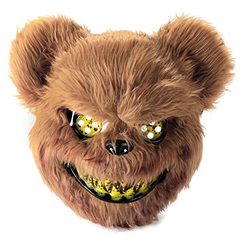 UNOLIGA Halloween Maske Horror Bärenmaske, Gruselige Halloween Maske für Erwachsene Kinder, Lustige Maske für Halloween Kostüm Karnevalsparty Cosplay Maskerade, Blutige Bären Maske