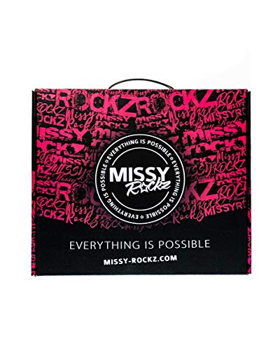 MISSY ROCKZ Yes I Rockz Sparkling Black, Größe:EU 42 / UK 9 / US 11, Absatz:10.5 cm