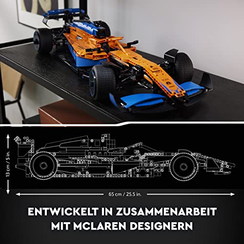 LEGO 42141 Technic McLaren Formel 1 Rennwagen, Rennauto, Geschenkidee für Erwachsene, Männer, Frauen, Ihn, Sie, Ehemann, 2022 Modellauto-Set für Erwachsene