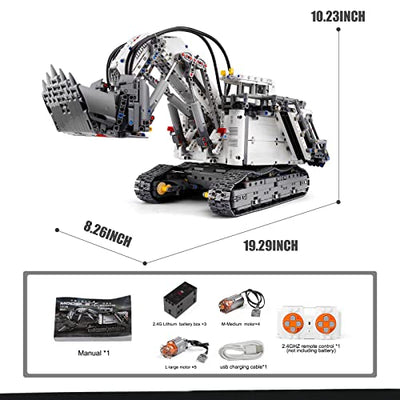 Mould King 13130 Technik Bagger Ferngesteuert, APP Fernbedienung LKW Bagger High-Tech Modell Bausteine Ziegel Kinderspielzeug Geschenk