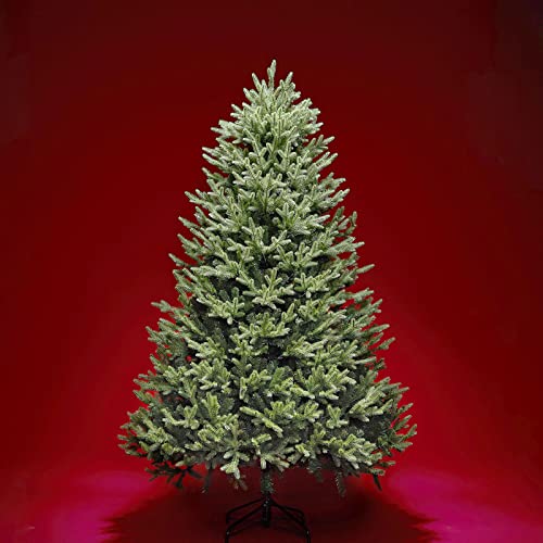 0℃ Outdoor Weihnachtsbaum Künstlich 210cm mit 4119 Zweige, Christbaum mit Ständer, Schwer Entflammbar Tannenbaum, Tannenbaum Künstlich Schnellaufbau Inkl. Christbaum-ständer, Weihnachtsdeko - Grün