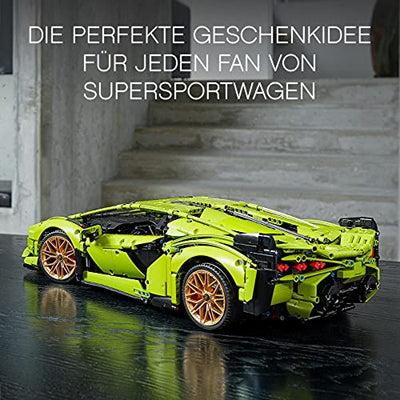 LEGO 42115 Technic Lamborghini Sián FKP 37 Rennwagen, Modell-Bauset für Erwachsene, Geschenkidee zu Weihnachten für Männer oder Frauen, Sammlerstück