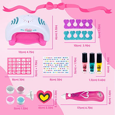 Little Guy Geschenke für 8 9 10 Jährige Teenager Mädchen, Kinder Nagellack Spielzeug für 6 7 8 9 10 Jahre Mädchen Kinder Nail Art Set für Mädchen im Alter von 6 7 8 9 10 11 12 Nagelstudio Spiele