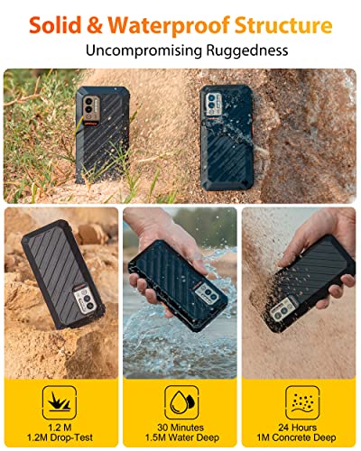 Outdoor Handy, Ulefone Armor X11 Pro 4GB + 64GB/SD-128GB 8150mAh Akku, 5.45 Zoll IP68/IP69K Wasserdichter 2022 Outdoor Smartphone Ohne Vertrag, Android 12, 16MP Kamera, NFC/OTG/GPS Dual SIM Schwarz