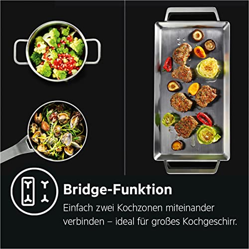 AEG CIB6470APM 60 cm Standherd mit Induktions-Kochfeld / Hob²Hood / Pyrolyse – Selbstreinigung / SoftClosing / Touch-Bedienung / Grillfunktion / Display mit Uhr / Kindersicherung / A+