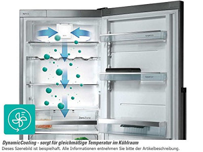 Gorenje R6192FW Kühlschrank / Höhe 185 cm / Kühlen: 368 L / Dynamic Cooling-Funktion / 7 Glasabstellflächen, Weiß