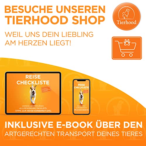 Tierhood ® - Faltbare Tragetasche für Hund & Katze bis 7 kg [Luxusdesign] - inkl. Tragegurt - Hundetragetasche - Katzentragetasche - Haustiertragetasche -Transporttasche - Katzentasche - Hundebox