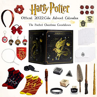 Harry Potter Adventskalender 2022 Kinder, Cube Advent Calendar Kinder, 24 Überraschungen Adventskalender Schmuck, Geschenke für Adventskalender Kinder