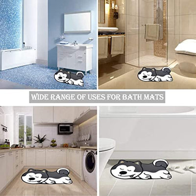 Badematte rutschfest,Absorbierende Badvorleger Waschbar Badteppich Badezimmerteppich für Badewanne, Dusche, Badezimmer, Softmath Badematten Super Absorbent Floor Mat