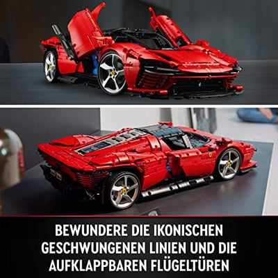 LEGO 42143 Technic Ferrari Daytona SP3 Modellauto Bausatz im Maßstab 1:8, roter Supersportwagen, erweitertes Auto-Modell Sammlerstück, Ultimate Car Concept