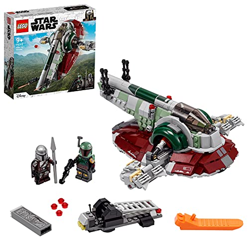 LEGO 75312 Star Wars Boba Fetts Starship™, Bauset für Kinder ab 9 Jahren, Mandalorian-Modell mit 2 Minifiguren