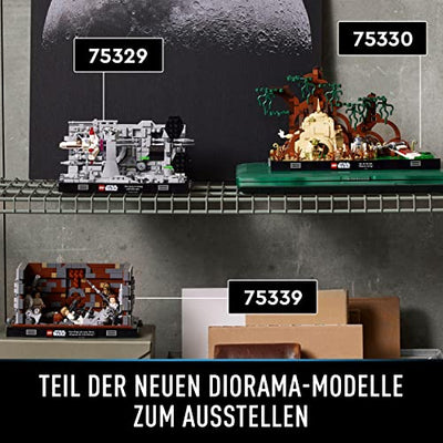 LEGO 75329 Star Wars Death Star Trench Run Diorama Set, baubares Modell für Erwachsene mit Luke Skywalkers X-Wing, Fanartikel, Deko, Geschenk