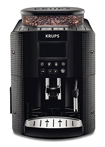 Krups EA8150 Kaffeevollautomat Essential Espresso | 1450 Watt | 1,7 Liter Wassertank | 15 bar | LCD-Display | 3 Temperaturstufen + 3 Mahlgrade | Schwarz