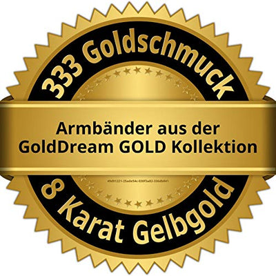 GoldDream Armband 333er Gelbgold Dollar 8 Karat 19cm Echt Schmuck D3GDA0449Y Gold, Gelbgold Armschmuck für die Frau, für den Mann