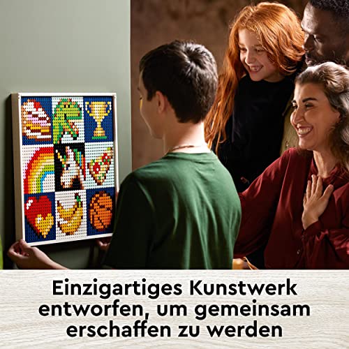 LEGO 21226 Art Gemeinsames Kunstprojekt, Canvas-Wanddeko, kreative Tätigkeit, Weihnachtsgeschenkidee für Kinder, Erwachsene, Familien, Mosaik Bastelset