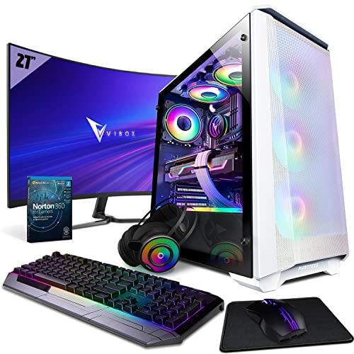 Vibox VIII-96 Gaming PC SG-Series - 27" 144Hz Curved Monitor-Paket - Intel i9 11900F Prozessor - RTX 3090 Ti 24GB Grafikkarte - 32GB RAM - 1TB NVMe M.2 SSD - Windows 11 - WiFi