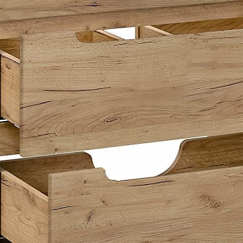 ADHW Badezimmerschrank Badschrank Doppel Waschtisch Mit Unterschrank 140cm Eiche Keramikbecken Badezimmerschrank Modernes Und Zeitloses Design Badschrank