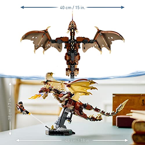 LEGO 76406 Harry Potter Ungarischer Hornschwanz, Drachen Spielzeug, Figur aus der Wizarding World, Fanartikel, Zimmer-Deko Geschenk