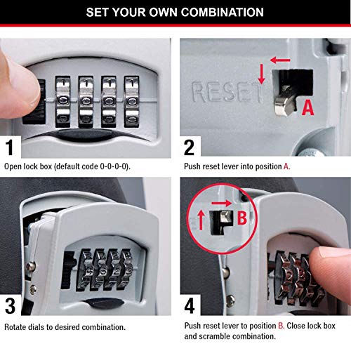 MASTER LOCK Schlüsseltresor [Weiß] [Medium] [Wandhalterung] - 5401EURD - Schlüsselsafe