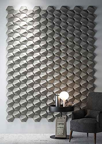 AS Country Stone | Wandverkleidung 3D Wand, 3D Wandpaneele, 3D Wanddeko, 3D Look für Innenbereich, Geschäftsräume, Ladenbau | Zeta Silber