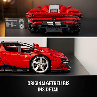 LEGO 42143 Technic Ferrari Daytona SP3 Modellauto Bausatz im Maßstab 1:8, roter Supersportwagen, erweitertes Auto-Modell Sammlerstück, Ultimate Car Concept