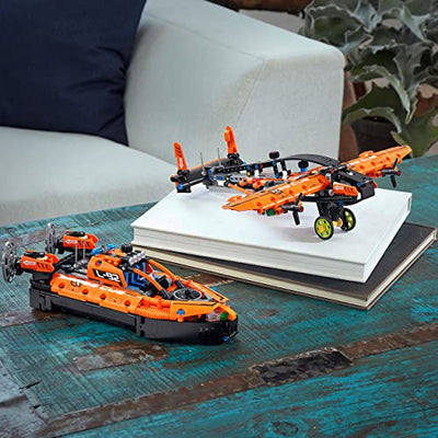 LEGO 42120 Technic Luftkissenboot für Rettungseinsätze - Flugzeug, 2-in-1 Spielzeug aus Bausteinen, Geschenk für Mädchen und Jungen ab 8 Jahren