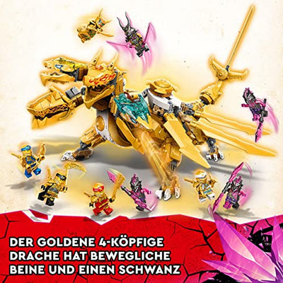 LEGO 71774 NINJAGO Lloyds Ultragolddrache, Set mit Drachen-Figur und 9 Mini-Actionfiguren inkl. Lloyd, Kai und Zane, Spielzeug für Kinder ab 9 Jahren, Geschenk für Mädchen und Jungen