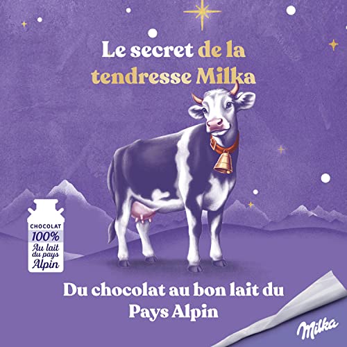 Milka Mini Weihnachtsmänner 1 x 1540g, Zarte Alpenmilch Schokolade, Klarsichtdose