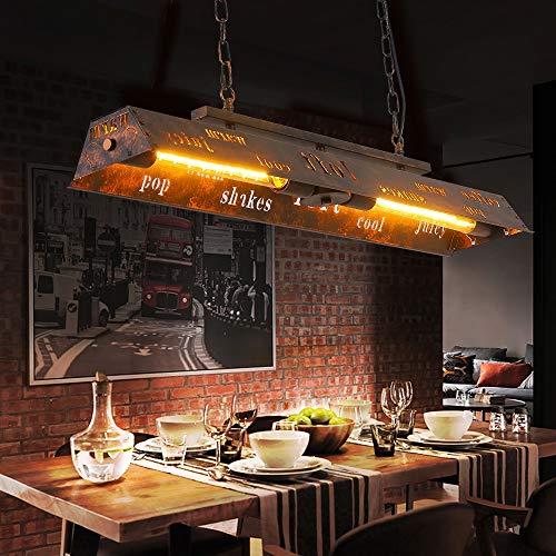 Metall Pendellampe Retro Pendelleuchte Vintage Hängelampe Eisen-Stil Hängeleuchte Industrial für E27 Leuchtmittel geeignet für Wohzimmer Esstisch Küche Esszimmer Restaurant Keller Untergeschoss Bar