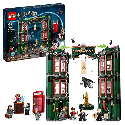 LEGO 76403 Harry Potter Zaubereiministerium modulares Set zum Bauen mit Minifiguren und Umwandlungsmechanismus, Geschenk zu Weihnachten für Sammler