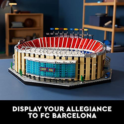 LEGO Camp NOU – FC Barcelona 10284 Building Kit; Build a Displayable Model Version of The Iconic Soccer Stadium (5,509 Pieces)