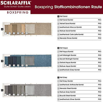 Schlaraffia Arabella Boxspringbett 180x200 cm beige inkl. GELTEX® Topper Taschenfederkernmatratzen H2 & H3